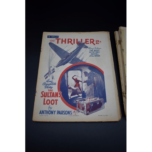 83 - THE THRILLER LIBRARY: 'The Thriller...the paper with a thousand thrills': collection of 19 vari... 