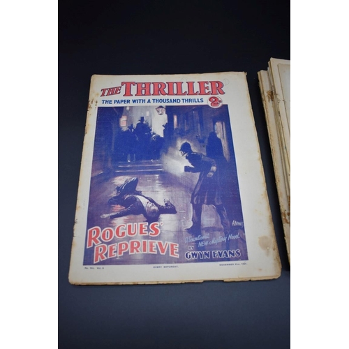 83 - THE THRILLER LIBRARY: 'The Thriller...the paper with a thousand thrills': collection of 19 vari... 