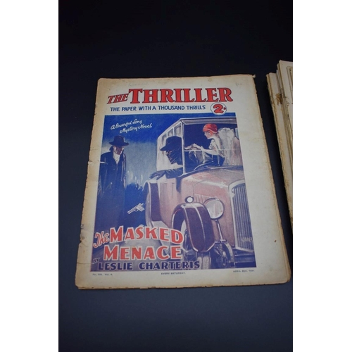 83 - THE THRILLER LIBRARY: 'The Thriller...the paper with a thousand thrills': collection of 19 vari... 