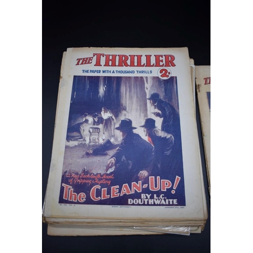 83 - THE THRILLER LIBRARY: 'The Thriller...the paper with a thousand thrills': collection of 19 vari... 