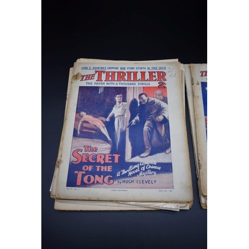 83 - THE THRILLER LIBRARY: 'The Thriller...the paper with a thousand thrills': collection of 19 vari... 