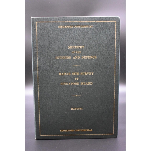 87 - SINGAPORE ISLAND, RADAR SITE SURVEY: confidential Marconi report dated 1970, extensive typescript re... 