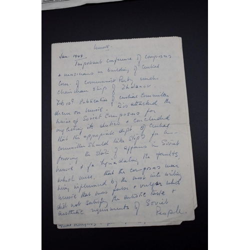 91 - TRIP TO RUSSIA: Josephine Patricia Campbell, June 1955: typescript account of the journey, manuscrip... 