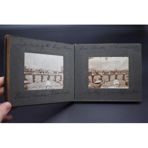 94 - PAGEANT OF CALCUTTA 1911: PHOTOGRAPH ALBUM: small format album containing 12 mounted albumen print p... 