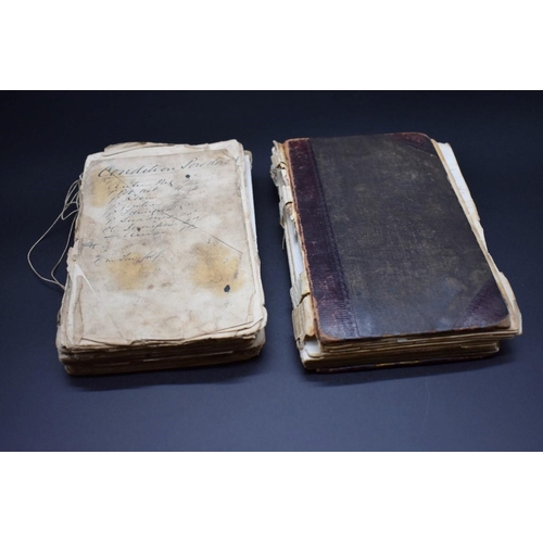 98 - MANUSCRIPT COOKERY BOOK: 19c handwritten book of cookery receipts, approx 120+pp with other rec... 