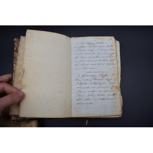 98 - MANUSCRIPT COOKERY BOOK: 19c handwritten book of cookery receipts, approx 120+pp with other rec... 