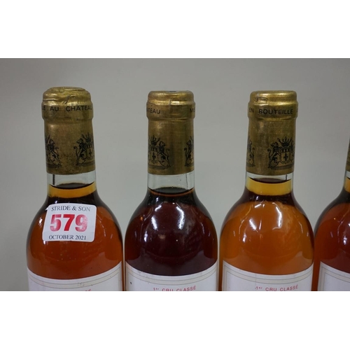 579 - Six 37.5cl bottles of Chateau de Rayne Vigneau, 1er Cru Sauternes, 1990. (6)