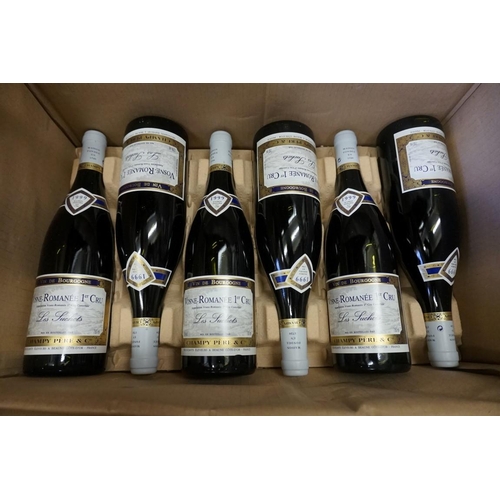 589 - Six 75cl bottles of Vosne-Romanee 1er Cru, Les Suchots, 1999, Champy Pere & Cie, in carton. (6)... 