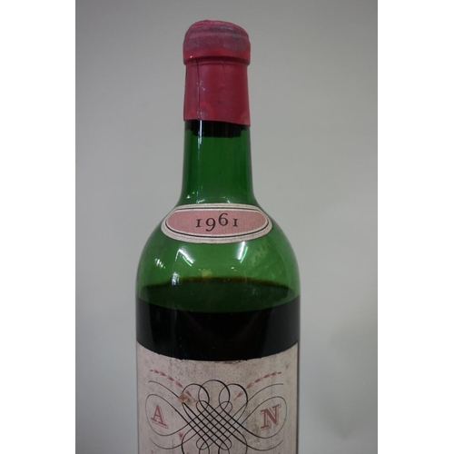 597 - A bottle of Chateau Haut Bages Monpelou, 1961, (London bottled Army & Navy Stores).&nb... 