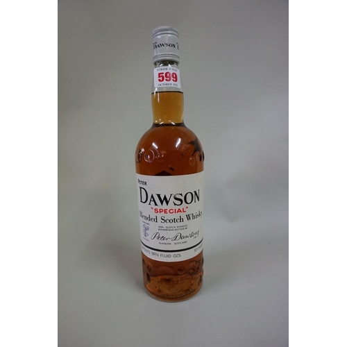 599 - An old 26 2/3 fl.oz. bottle of Peter Dawson 'Special' blended whisky, 1960s bottling.... 