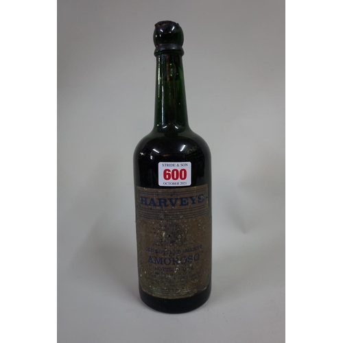 600 - A bottle of Harveys Amoroso, bottled 1963, (ts).