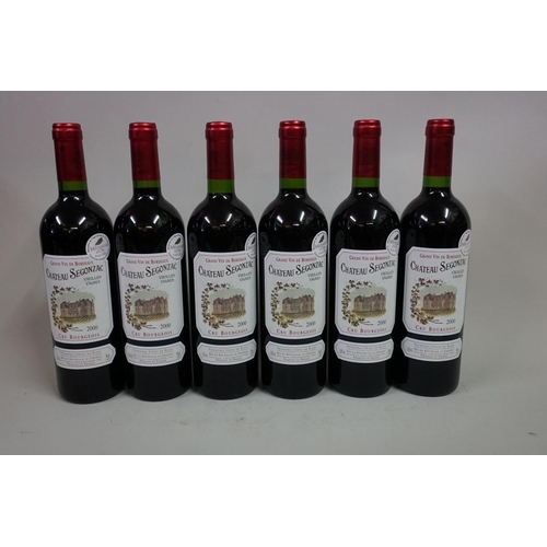 741 - Six 75cl bottles of Chateau Segonzac Cuvee Vielles Vignes, 2000, Cotes de Blaye. (6)... 