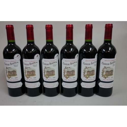 742 - Six 75cl bottles of Chateau Segonzac Cuvee Vielles Vignes, 2000, Cotes de Blaye. (6)... 