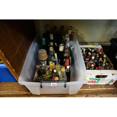 753 - A mixed group of wine, spirits and liqueur. (qty)