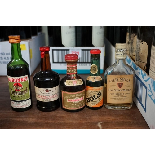 754 - A collection of old 5cl alcohol miniatures, to include: whisky. (approx 60)