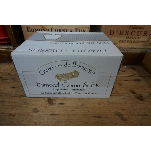 758 - A case of six 75cl bottles of Chorey Les Beaune Les Bons Ores, 1999, Dom Edmond Cornu, in oc. (... 