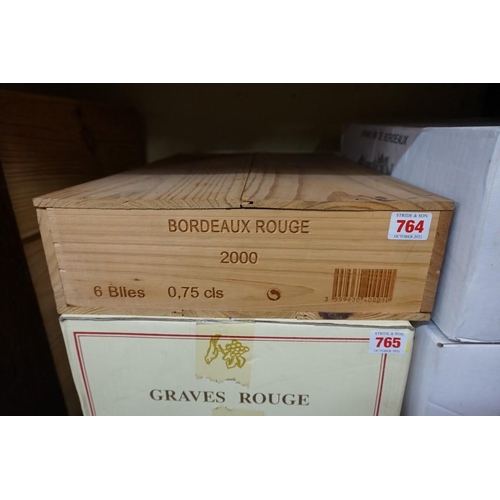 764 - A case of six 37.5cl bottles of Heritage de Chateau Thieulley, 2000, in owc. (6)PLEASE NOTE: ADDITIO... 