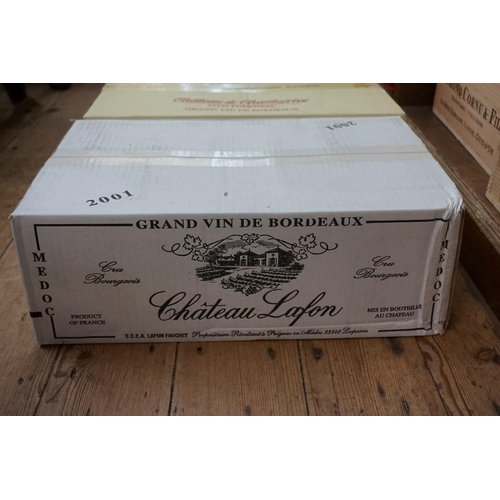 766 - A case of twelve 75cl bottles of Chateau Lafon, 2001, Cru Bourgeois Medoc, in owc. PLEASE ... 