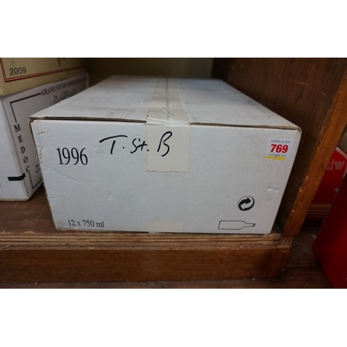 769 - A case of twelve 75cl bottles of Chateau Tour St Bonnet, 1996, Cru Bourgeois Medoc, in oc. (12)... 