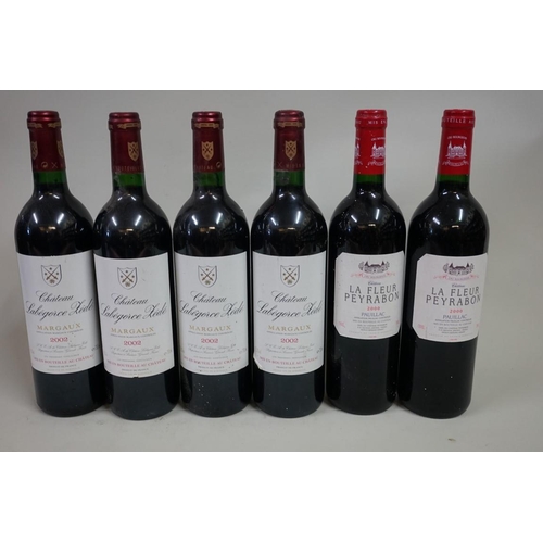 772 - Four 75cl bottles of Chateau Labegorce Zede, Margaux, 2002; together with two 75cl bottles of Chatea... 