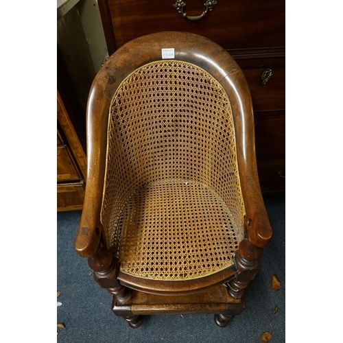 1020a - A 19th century mahogany and child metaphoric child's chair and table.