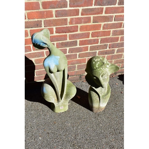1088 - A composition stone figure of female nude; together with a composition stone bust of lady.&nbsp;... 