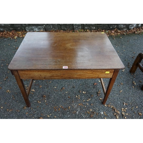 1099 - (LC) An antique mahogany low table, having one drawer, 76cm wide x 54cm deep x 47cm high.... 