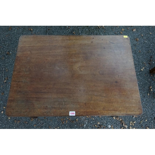 1099 - (LC) An antique mahogany low table, having one drawer, 76cm wide x 54cm deep x 47cm high.... 