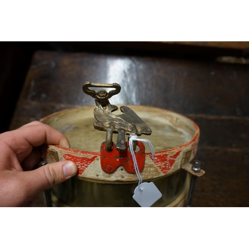 1840 - A German Third Reich Hitler Youth drum, 26cm diameter, with brass eagle clip.