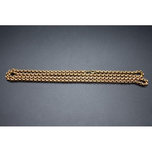 192 - A 9ct gold cable chain necklace, 80cm, 27g.