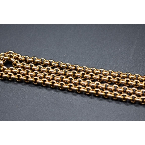 192 - A 9ct gold cable chain necklace, 80cm, 27g.