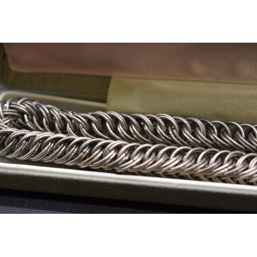 240 - A 925 silver link necklace, 39cm, 75g.