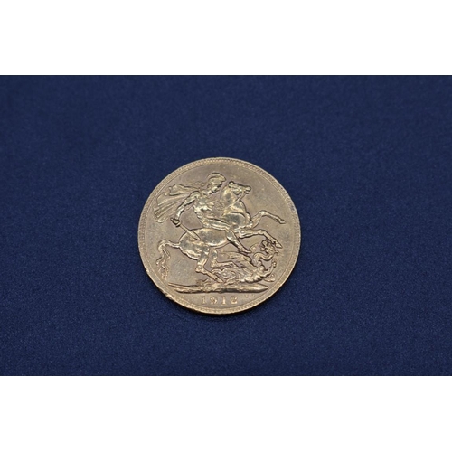 260 - Coins: a George V 1912 gold sovereign.