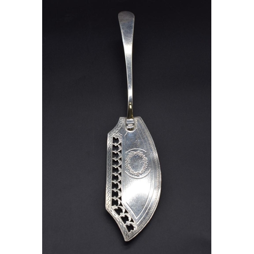 499X - A Scottish George III silver Old English pattern fish slice, by James Douglas (probably), Edinburgh ... 