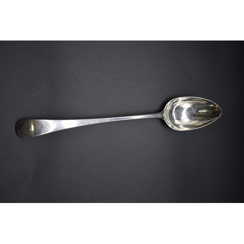 499Z - A George III silver Old English pattern basting or stuffing spoon, by Peter & Ann Bateman, Londo... 