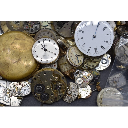 60 - A large quantity of watch movements, to include Longines, Piaget, Tissot and Omega.