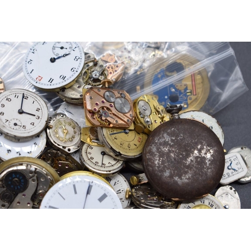 60 - A large quantity of watch movements, to include Longines, Piaget, Tissot and Omega.