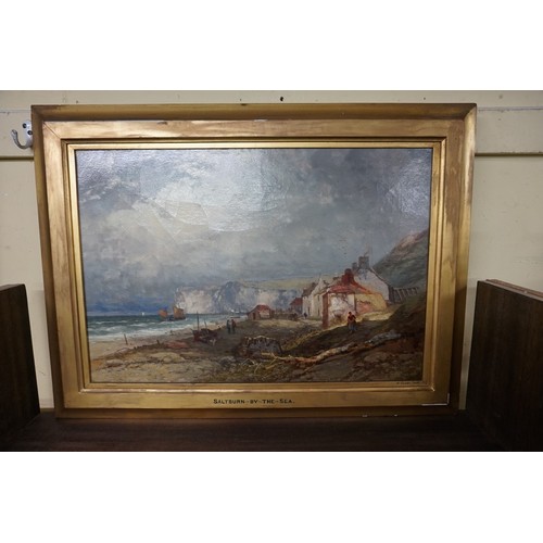 1846 - W Carter, 'Saltburn-by-the-Sea', signed and dated 1852, oil on canvas, 35.5 x 52.5cm.... 