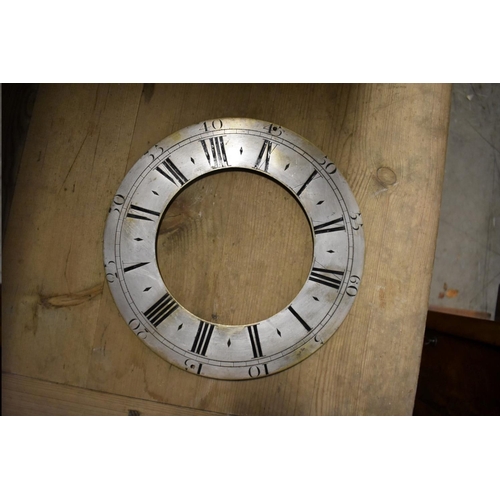 1218 - A collection of Georgian clock dials and chapter rings; together with another dial plate. (10) ... 