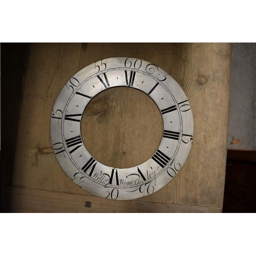 1218 - A collection of Georgian clock dials and chapter rings; together with another dial plate. (10) ... 