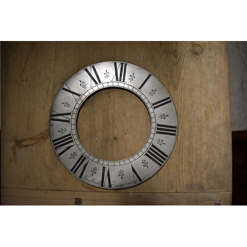 1218 - A collection of Georgian clock dials and chapter rings; together with another dial plate. (10) ... 