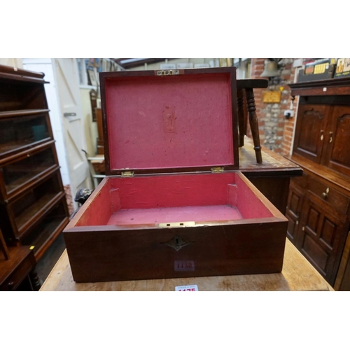 1236 - A Victorian rosewood casket, 25cm wide; together with another George III mahogany octagonal casket, ... 