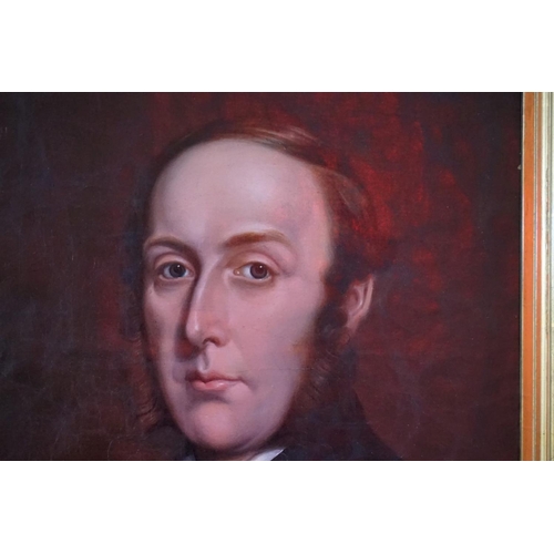 1324 - British School, 19th century, bust length portrait of a gentleman, oil on canvas, 51 x 42cm. &n... 