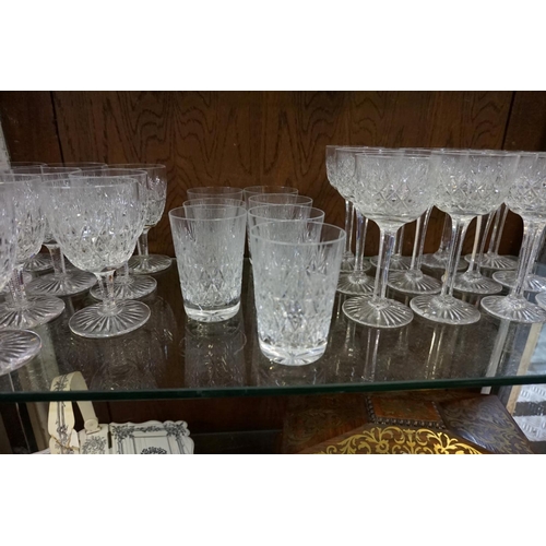 1338 - A good suite of Thomas Webb 'Wellington' pattern cut glass. (105)