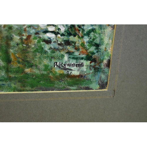 1351 - A Jampin, a Castle Class railway locomotive, signed, oil on board, 38 x 60cm; together with two othe... 