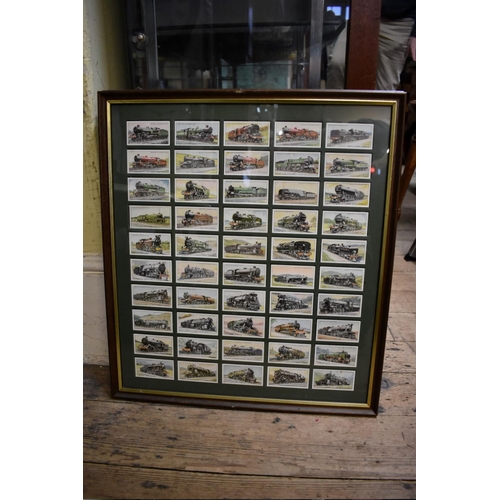 1358 - Five framed displays of Player's and Wills's cigarette cards. 