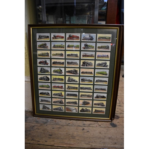 1358 - Five framed displays of Player's and Wills's cigarette cards. 