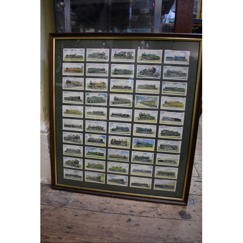 1358 - Five framed displays of Player's and Wills's cigarette cards. 