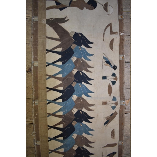 1378 - An Egyptian applique embroidered panel, 45 x 146cm. 