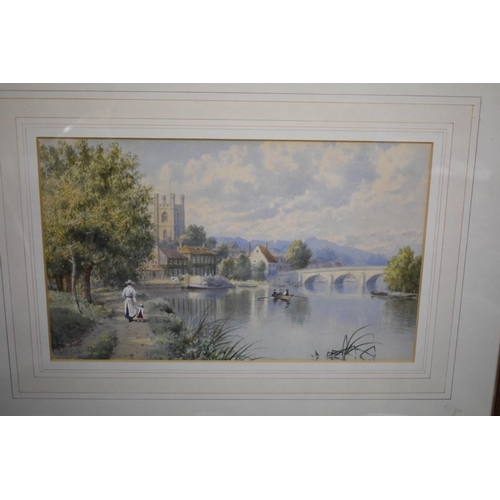 1389 - F G Coleridge, Thames scenes, a pair, each signed, watercolour, 19.5 x 32cm. (2) ... 